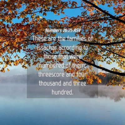 Picture 04 - Numbers 26:25 ASV - These are the families of Issachar according to - Bible Verse Picture