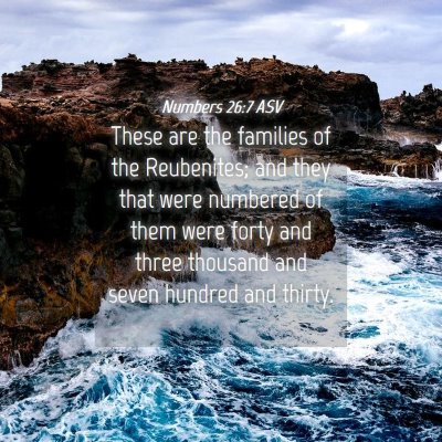 Picture 04 - Numbers 26:7 ASV - These are the families of the Reubenites; and - Bible Verse Picture