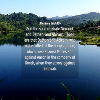 Picture 04 - Numbers 26:9 ASV - And the sons of Eliab: Nemuel, and Dathan, and - Bible Verse Picture
