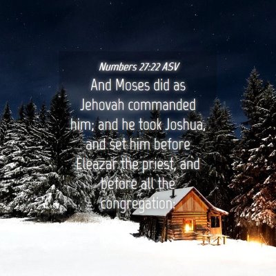Picture 04 - Numbers 27:22 ASV - And Moses did as Jehovah commanded him; and he - Bible Verse Picture