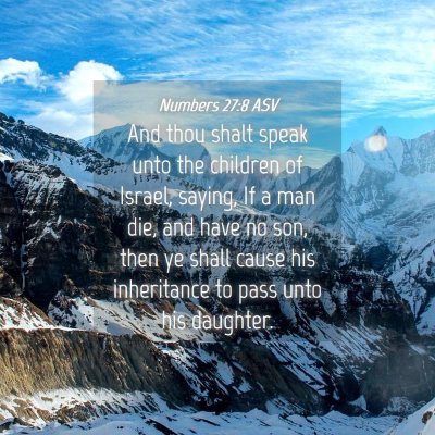 Picture 04 - Numbers 27:8 ASV - And thou shalt speak unto the children of Israel, - Bible Verse Picture