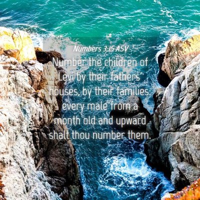 Picture 04 - Numbers 3:15 ASV - Number the children of Levi by their fathers' - Bible Verse Picture
