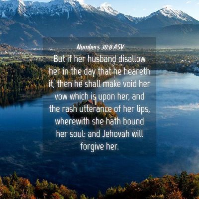 Picture 04 - Numbers 30:8 ASV - But if her husband disallow her in the day that - Bible Verse Picture