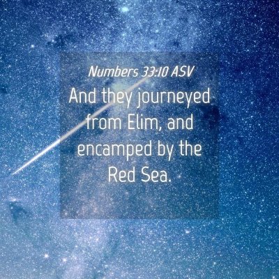 Picture 04 - Numbers 33:10 ASV - And they journeyed from Elim, and encamped by the - Bible Verse Picture