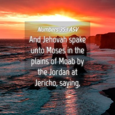 Picture 04 - Numbers 35:1 ASV - And Jehovah spake unto Moses in the plains of - Bible Verse Picture
