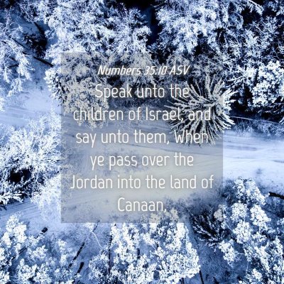 Picture 04 - Numbers 35:10 ASV - Speak unto the children of Israel, and say unto - Bible Verse Picture