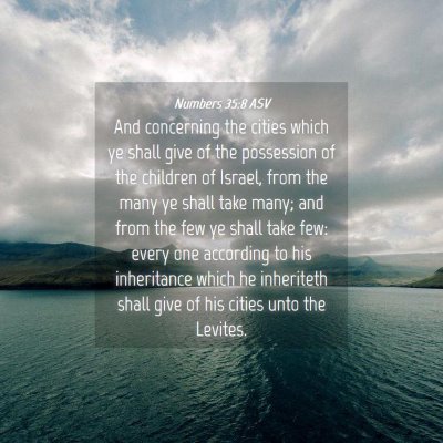 Picture 04 - Numbers 35:8 ASV - And concerning the cities which ye shall give of - Bible Verse Picture