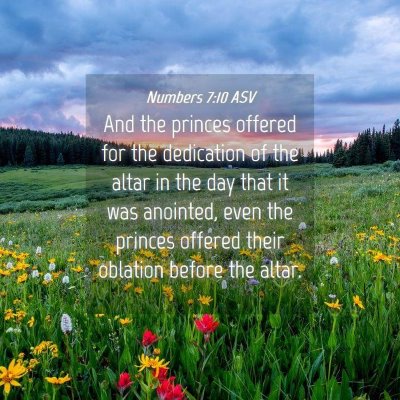 Picture 04 - Numbers 7:10 ASV - And the princes offered for the dedication of the - Bible Verse Picture