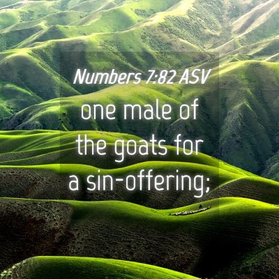 Picture 04 - Numbers 7:82 ASV - one male of the goats for a - Bible Verse Picture