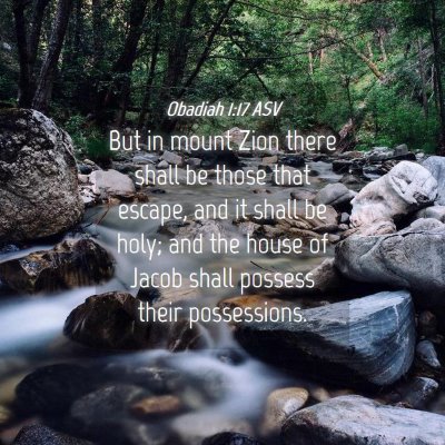Picture 04 - Obadiah 1:17 ASV - But in mount Zion there shall be those that - Bible Verse Picture