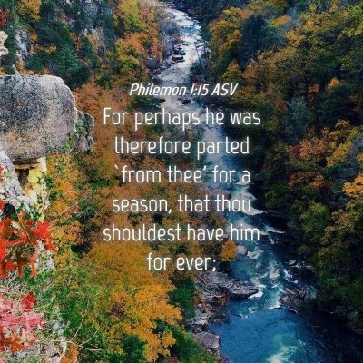 Picture 04 - Philemon 1:15 ASV - For perhaps he was therefore parted `from thee' - Bible Verse Picture