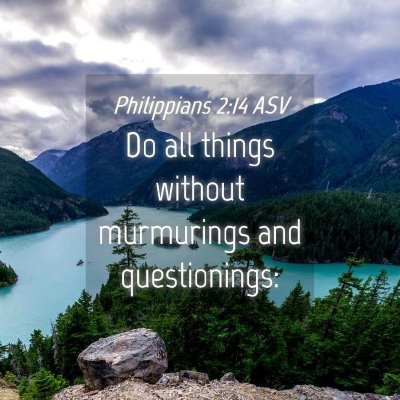 Picture 04 - Philippians 2:14 ASV - Do all things without murmurings and - Bible Verse Picture