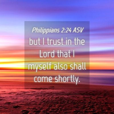Picture 04 - Philippians 2:24 ASV - but I trust in the Lord that I myself also shall - Bible Verse Picture