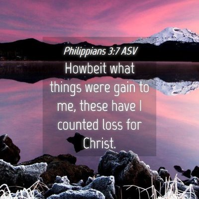 Picture 04 - Philippians 3:7 ASV - Howbeit what things were gain to me, these have I - Bible Verse Picture