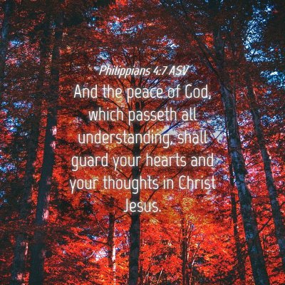 Picture 04 - Philippians 4:7 ASV - And the peace of God, which passeth all - Bible Verse Picture