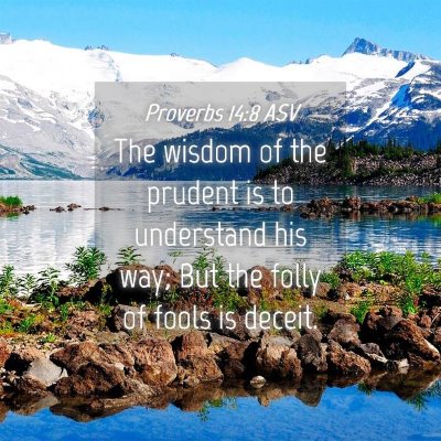 Picture 04 - Proverbs 14:8 ASV - The wisdom of the prudent is to understand his - Bible Verse Picture