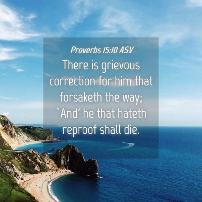 Picture 04 - Proverbs 15:10 ASV - There is grievous correction for him that - Bible Verse Picture