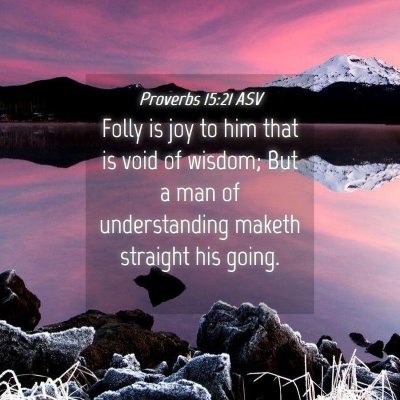 Picture 04 - Proverbs 15:21 ASV - Folly is joy to him that is void of wisdom; But a - Bible Verse Picture