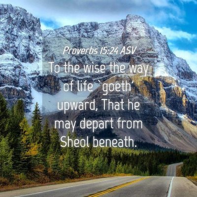 Picture 04 - Proverbs 15:24 ASV - To the wise the way of life `goeth' upward, That - Bible Verse Picture