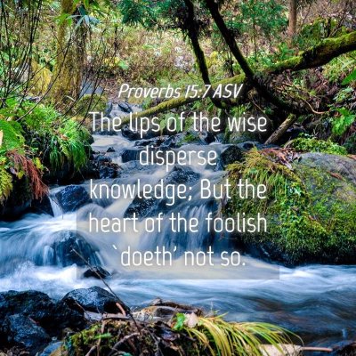 Picture 04 - Proverbs 15:7 ASV - The lips of the wise disperse knowledge; But the - Bible Verse Picture