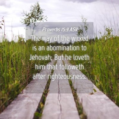 Picture 04 - Proverbs 15:9 ASV - The way of the wicked is an abomination to - Bible Verse Picture