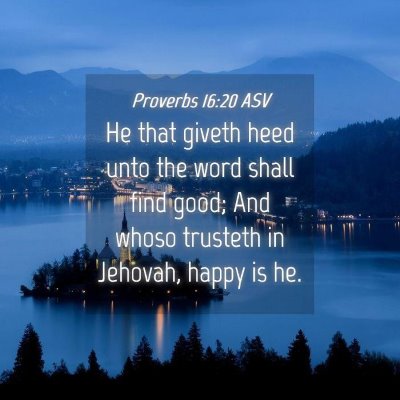 Picture 04 - Proverbs 16:20 ASV - He that giveth heed unto the word shall find - Bible Verse Picture