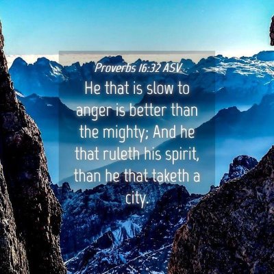 Picture 04 - Proverbs 16:32 ASV - He that is slow to anger is better than the - Bible Verse Picture