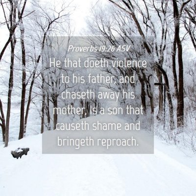 Picture 04 - Proverbs 19:26 ASV - He that doeth violence to his father, and chaseth - Bible Verse Picture