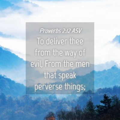 Picture 04 - Proverbs 2:12 ASV - To deliver thee from the way of evil, From the - Bible Verse Picture