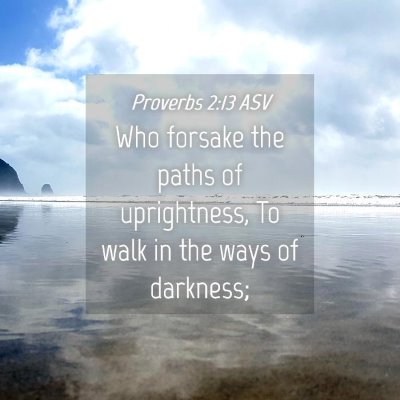 Picture 04 - Proverbs 2:13 ASV - Who forsake the paths of uprightness, To walk in - Bible Verse Picture