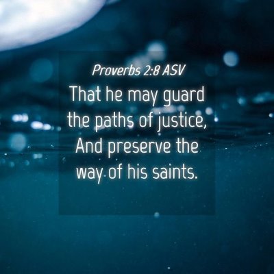 Picture 04 - Proverbs 2:8 ASV - That he may guard the paths of justice, And - Bible Verse Picture