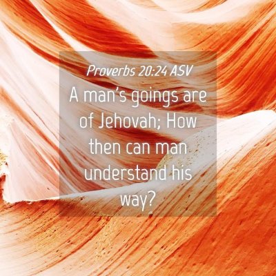 Picture 04 - Proverbs 20:24 ASV - A man's goings are of Jehovah; How then can man - Bible Verse Picture
