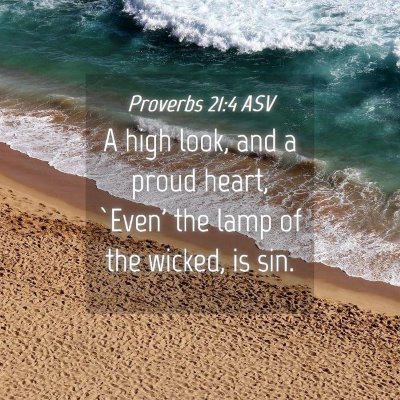 Picture 04 - Proverbs 21:4 ASV - A high look, and a proud heart, `Even' the lamp - Bible Verse Picture