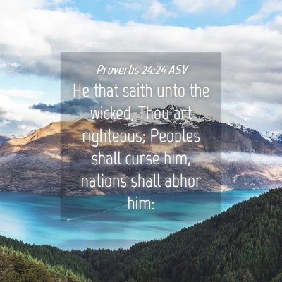 Picture 04 - Proverbs 24:24 ASV - He that saith unto the wicked, Thou art - Bible Verse Picture