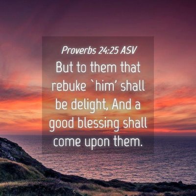 Picture 04 - Proverbs 24:25 ASV - But to them that rebuke `him' shall be delight, - Bible Verse Picture