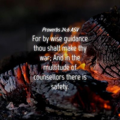 Picture 04 - Proverbs 24:6 ASV - For by wise guidance thou shalt make thy war; And - Bible Verse Picture