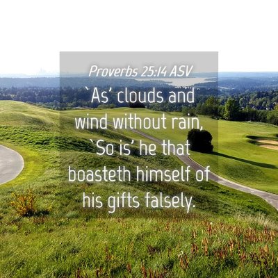 Picture 04 - Proverbs 25:14 ASV - `As' clouds and wind without rain, `So is' he - Bible Verse Picture