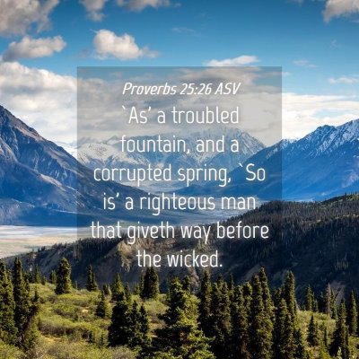 Picture 04 - Proverbs 25:26 ASV - `As' a troubled fountain, and a corrupted spring, - Bible Verse Picture