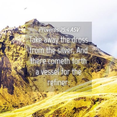 Picture 04 - Proverbs 25:4 ASV - Take away the dross from the silver, And there - Bible Verse Picture