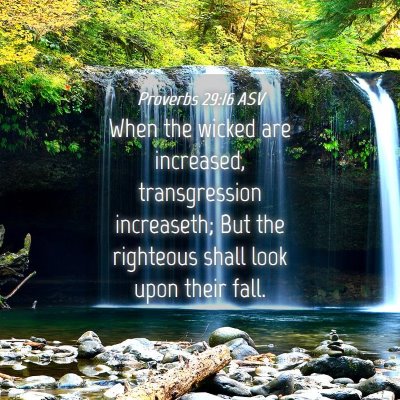 Picture 04 - Proverbs 29:16 ASV - When the wicked are increased, transgression - Bible Verse Picture