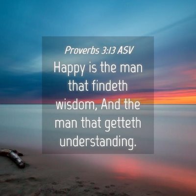 Picture 04 - Proverbs 3:13 ASV - Happy is the man that findeth wisdom, And the man - Bible Verse Picture