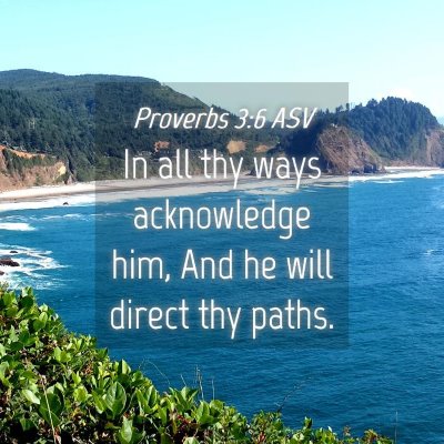 Picture 04 - Proverbs 3:6 ASV - In all thy ways acknowledge him, And he will - Bible Verse Picture