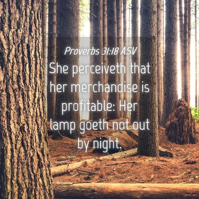 Picture 04 - Proverbs 31:18 ASV - She perceiveth that her merchandise is - Bible Verse Picture