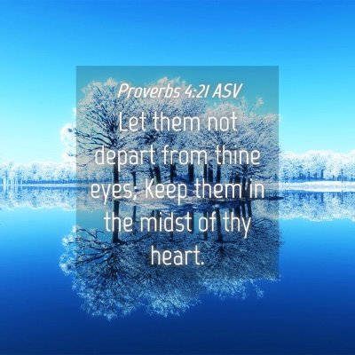 Picture 04 - Proverbs 4:21 ASV - Let them not depart from thine eyes; Keep them in - Bible Verse Picture