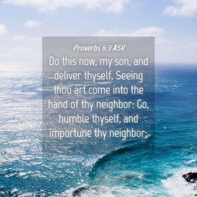 Picture 04 - Proverbs 6:3 ASV - Do this now, my son, and deliver thyself, Seeing - Bible Verse Picture