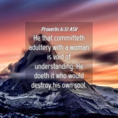 Picture 04 - Proverbs 6:32 ASV - He that committeth adultery with a woman is void - Bible Verse Picture