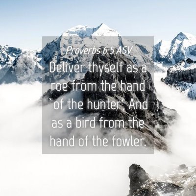 Picture 04 - Proverbs 6:5 ASV - Deliver thyself as a roe from the hand `of the - Bible Verse Picture