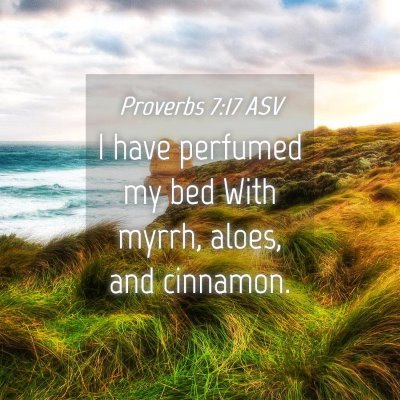 Picture 04 - Proverbs 7:17 ASV - I have perfumed my bed With myrrh, aloes, and - Bible Verse Picture