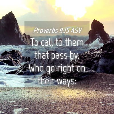 Picture 04 - Proverbs 9:15 ASV - To call to them that pass by, Who go right on - Bible Verse Picture