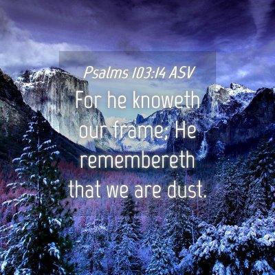 Picture 04 - Psalms 103:14 ASV - For he knoweth our frame; He remembereth that we - Bible Verse Picture